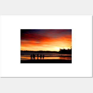 Sunset Long Beach Tofino Vancouver Island Canada Posters and Art